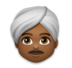 Man Wearing Turban: Medium-dark Skin Tone Emoji Copy Paste ― 👳🏾‍♂ - lg