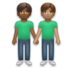 Men Holding Hands: Medium-dark Skin Tone, Medium Skin Tone Emoji Copy Paste ― 👨🏾‍🤝‍👨🏽 - lg