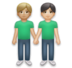 Men Holding Hands: Medium-light Skin Tone, Light Skin Tone Emoji Copy Paste ― 👨🏼‍🤝‍👨🏻 - lg