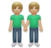 Men Holding Hands: Medium-light Skin Tone Emoji Copy Paste ― 👬🏼 - lg