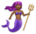 Mermaid: Medium-dark Skin Tone Emoji Copy Paste ― 🧜🏾‍♀ - lg