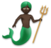 Merman: Dark Skin Tone Emoji Copy Paste ― 🧜🏿‍♂ - lg