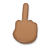 Middle Finger: Medium-dark Skin Tone Emoji Copy Paste ― 🖕🏾 - lg