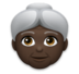 Old Woman: Dark Skin Tone Emoji Copy Paste ― 👵🏿 - lg