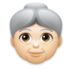 Old Woman: Light Skin Tone Emoji Copy Paste ― 👵🏻 - lg