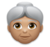 Old Woman: Medium Skin Tone Emoji Copy Paste ― 👵🏽 - lg