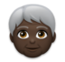 Older Person: Dark Skin Tone Emoji Copy Paste ― 🧓🏿 - lg