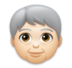 Older Person: Light Skin Tone Emoji Copy Paste ― 🧓🏻 - lg