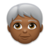Older Person: Medium-dark Skin Tone Emoji Copy Paste ― 🧓🏾 - lg