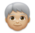 Older Person: Medium-light Skin Tone Emoji Copy Paste ― 🧓🏼 - lg