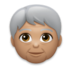 Older Person: Medium Skin Tone Emoji Copy Paste ― 🧓🏽 - lg