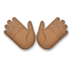 Open Hands: Medium-dark Skin Tone Emoji Copy Paste ― 👐🏾 - lg