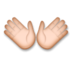 Open Hands: Medium-light Skin Tone Emoji Copy Paste ― 👐🏼 - lg