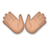 Open Hands: Medium Skin Tone Emoji Copy Paste ― 👐🏽 - lg