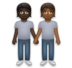 People Holding Hands: Dark Skin Tone, Medium-dark Skin Tone Emoji Copy Paste ― 🧑🏿‍🤝‍🧑🏾 - lg