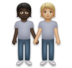 People Holding Hands: Dark Skin Tone, Medium-light Skin Tone Emoji Copy Paste ― 🧑🏿‍🤝‍🧑🏼 - lg