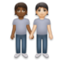 People Holding Hands: Medium-dark Skin Tone, Light Skin Tone Emoji Copy Paste ― 🧑🏾‍🤝‍🧑🏻 - lg