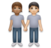People Holding Hands: Medium Skin Tone, Light Skin Tone Emoji Copy Paste ― 🧑🏽‍🤝‍🧑🏻 - lg