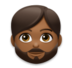 Person: Medium-dark Skin Tone, Beard Emoji Copy Paste ― 🧔🏾 - lg