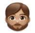 Person: Medium Skin Tone, Beard Emoji Copy Paste ― 🧔🏽 - lg