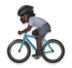 Person Biking: Dark Skin Tone Emoji Copy Paste ― 🚴🏿 - lg