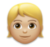 Person: Medium-light Skin Tone, Blond Hair Emoji Copy Paste ― 👱🏼 - lg