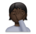 Person Facepalming: Dark Skin Tone Emoji Copy Paste ― 🤦🏿 - lg