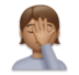 Person Facepalming: Medium Skin Tone Emoji Copy Paste ― 🤦🏽 - lg