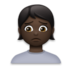 Person Frowning: Dark Skin Tone Emoji Copy Paste ― 🙍🏿 - lg