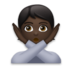 Person Gesturing NO: Dark Skin Tone Emoji Copy Paste ― 🙅🏿 - lg