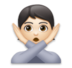 Person Gesturing NO: Light Skin Tone Emoji Copy Paste ― 🙅🏻 - lg
