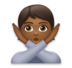 Person Gesturing NO: Medium-dark Skin Tone Emoji Copy Paste ― 🙅🏾 - lg