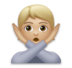 Person Gesturing NO: Medium-light Skin Tone Emoji Copy Paste ― 🙅🏼 - lg
