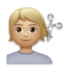 Person Getting Haircut: Medium-light Skin Tone Emoji Copy Paste ― 💇🏼 - lg