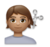 Person Getting Haircut: Medium Skin Tone Emoji Copy Paste ― 💇🏽 - lg