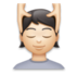 Person Getting Massage: Light Skin Tone Emoji Copy Paste ― 💆🏻 - lg