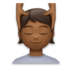 Person Getting Massage: Medium-dark Skin Tone Emoji Copy Paste ― 💆🏾 - lg