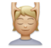 Person Getting Massage: Medium-light Skin Tone Emoji Copy Paste ― 💆🏼 - lg