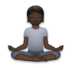Person In Lotus Position: Dark Skin Tone Emoji Copy Paste ― 🧘🏿 - lg