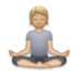 Person In Lotus Position: Medium-light Skin Tone Emoji Copy Paste ― 🧘🏼 - lg