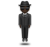 Person In Suit Levitating: Dark Skin Tone Emoji Copy Paste ― 🕴🏿 - lg
