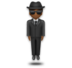 Person In Suit Levitating: Medium-dark Skin Tone Emoji Copy Paste ― 🕴🏾 - lg