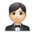 Person In Tuxedo: Light Skin Tone Emoji Copy Paste ― 🤵🏻 - lg