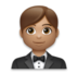 Person In Tuxedo: Medium Skin Tone Emoji Copy Paste ― 🤵🏽 - lg