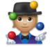 Person Juggling: Medium-light Skin Tone Emoji Copy Paste ― 🤹🏼 - lg