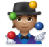Person Juggling: Medium Skin Tone Emoji Copy Paste ― 🤹🏽 - lg