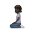 Person Kneeling: Dark Skin Tone Emoji Copy Paste ― 🧎🏿 - lg