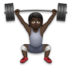 Person Lifting Weights: Dark Skin Tone Emoji Copy Paste ― 🏋🏿 - lg