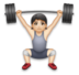 Person Lifting Weights: Light Skin Tone Emoji Copy Paste ― 🏋🏻 - lg