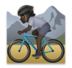 Person Mountain Biking: Dark Skin Tone Emoji Copy Paste ― 🚵🏿 - lg